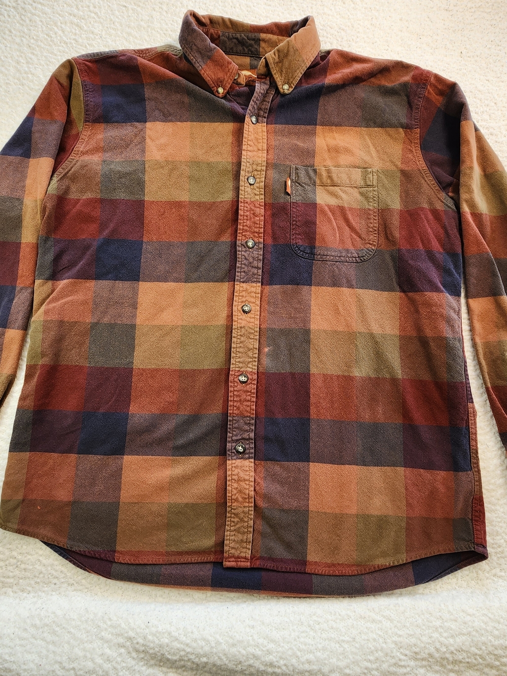 ​Bob Timberlake Men's XL Plaid Flannel Shirt Long Sleeve Button Down Fall READ